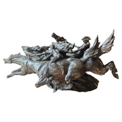 Il Ciclone- 1907 Bronze by Pozzi Tancredi, Private Collection