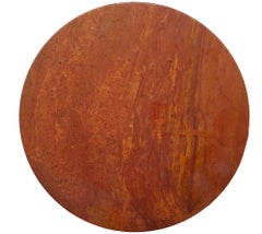 "Il Colonnato" coffee table red travertine by Mario Bellini, Cassina Italy 1970