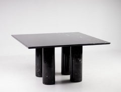 "Il Colonnato" Dining Table in Black Marble by Mario Bellini, Cassina