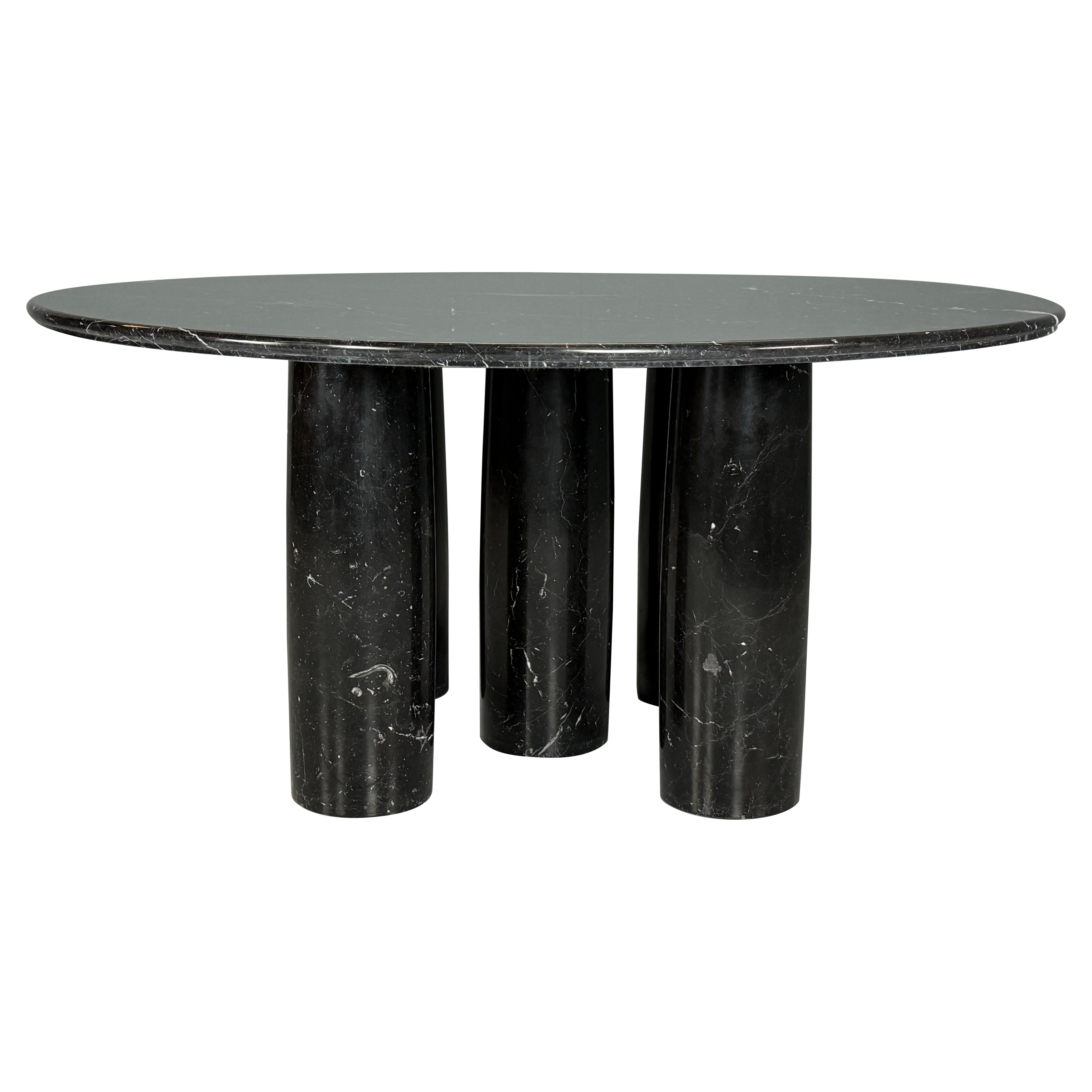 Il Colonnato Round Table by Mario Bellini, Black Marble, 1970s Cassina in vendita
