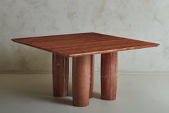 Il Colonnato Table in Red Persian Travertine by Mario Bellini for Cassina, Italy