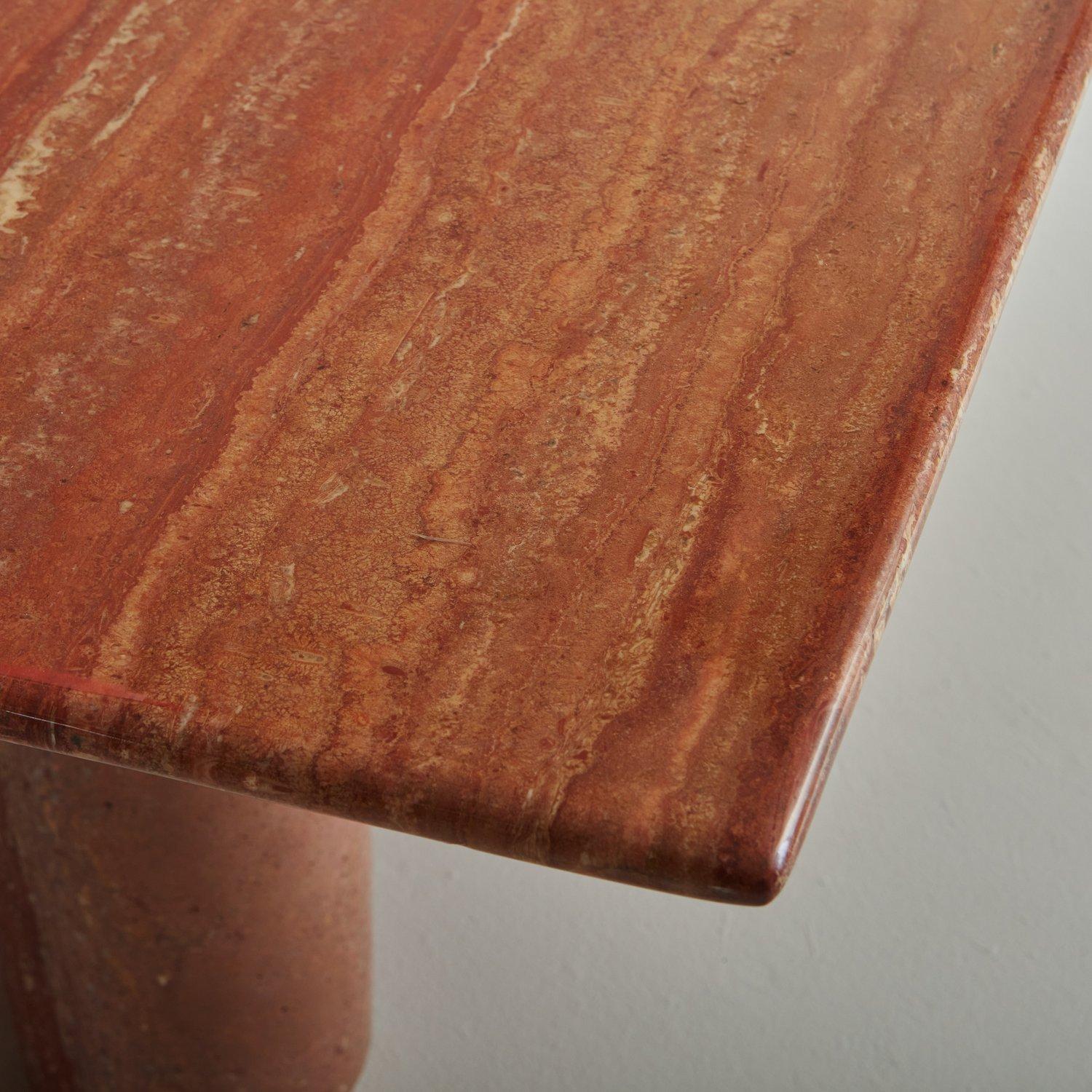 Il Colonnato-Tisch aus rotem persischem Travertin von Mario Bellini für Cassina, Italien im Angebot 2