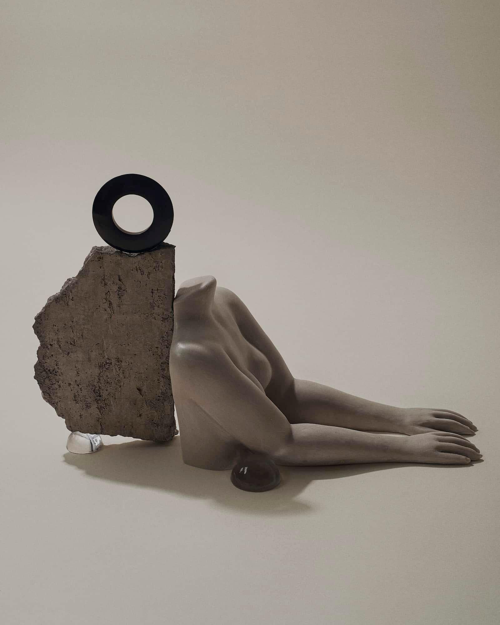 Stone Il Corpo Bookends by Marcela Cure For Sale