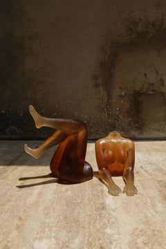 Figurative Bookends in Resin and Stone – Small Il Corpo in Cola by Marcela Cure