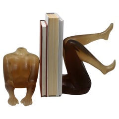 Il Corpo Bookends in Cola - Female's Torso and Legs Art Sculpture in Resin