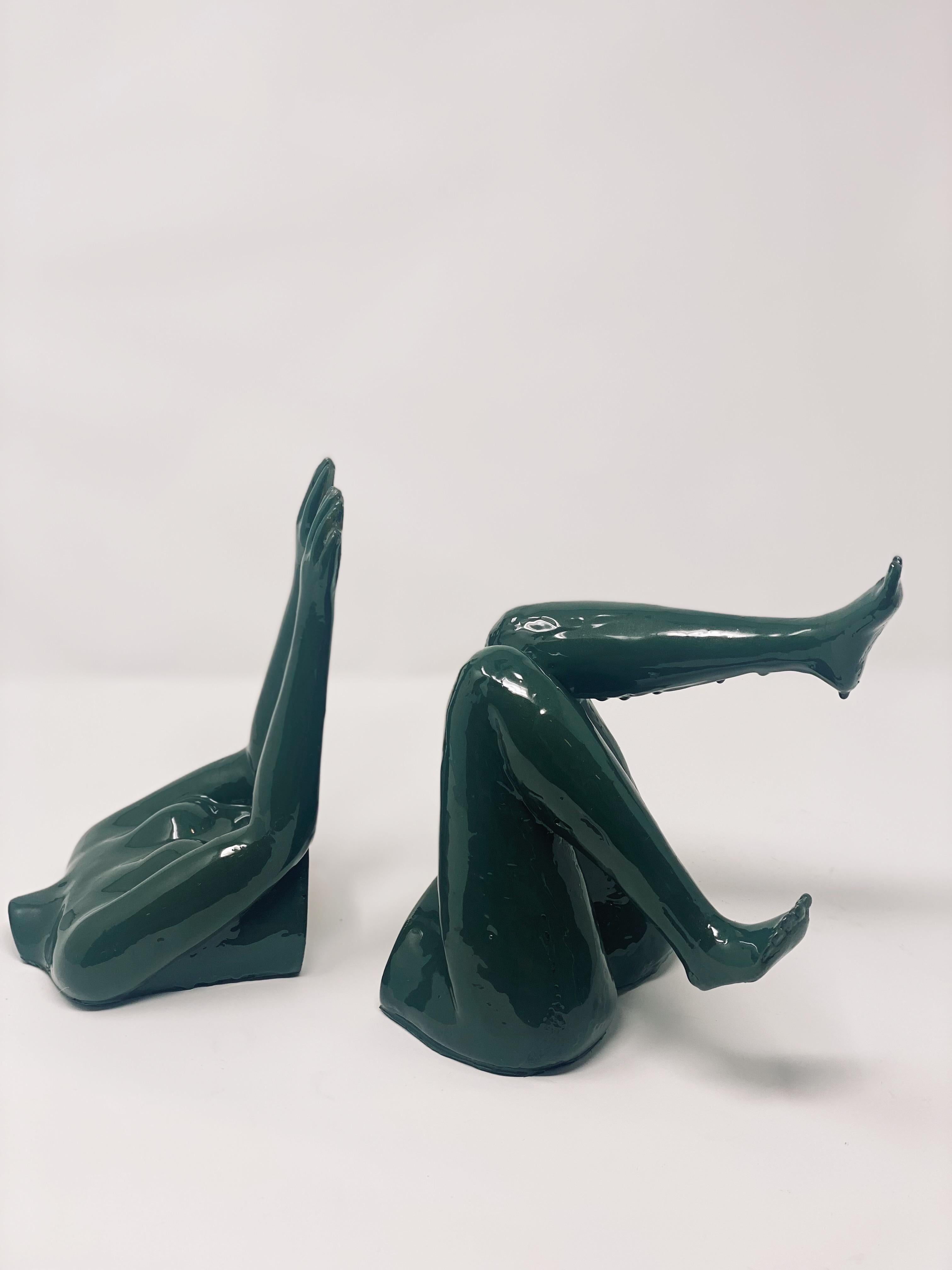 Cast Il Corpo Bookends Resin on Resin For Sale
