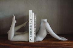 Il Corpo II Sculptural Bookends Portraying Female Body Hand Crafted Resin Stone