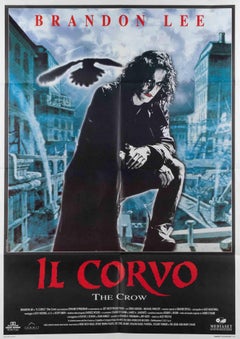 Vintage-Poster zu „Il Corvo“, italienisches 2-Foglio, 1990er Jahre, gotische Bildsprache