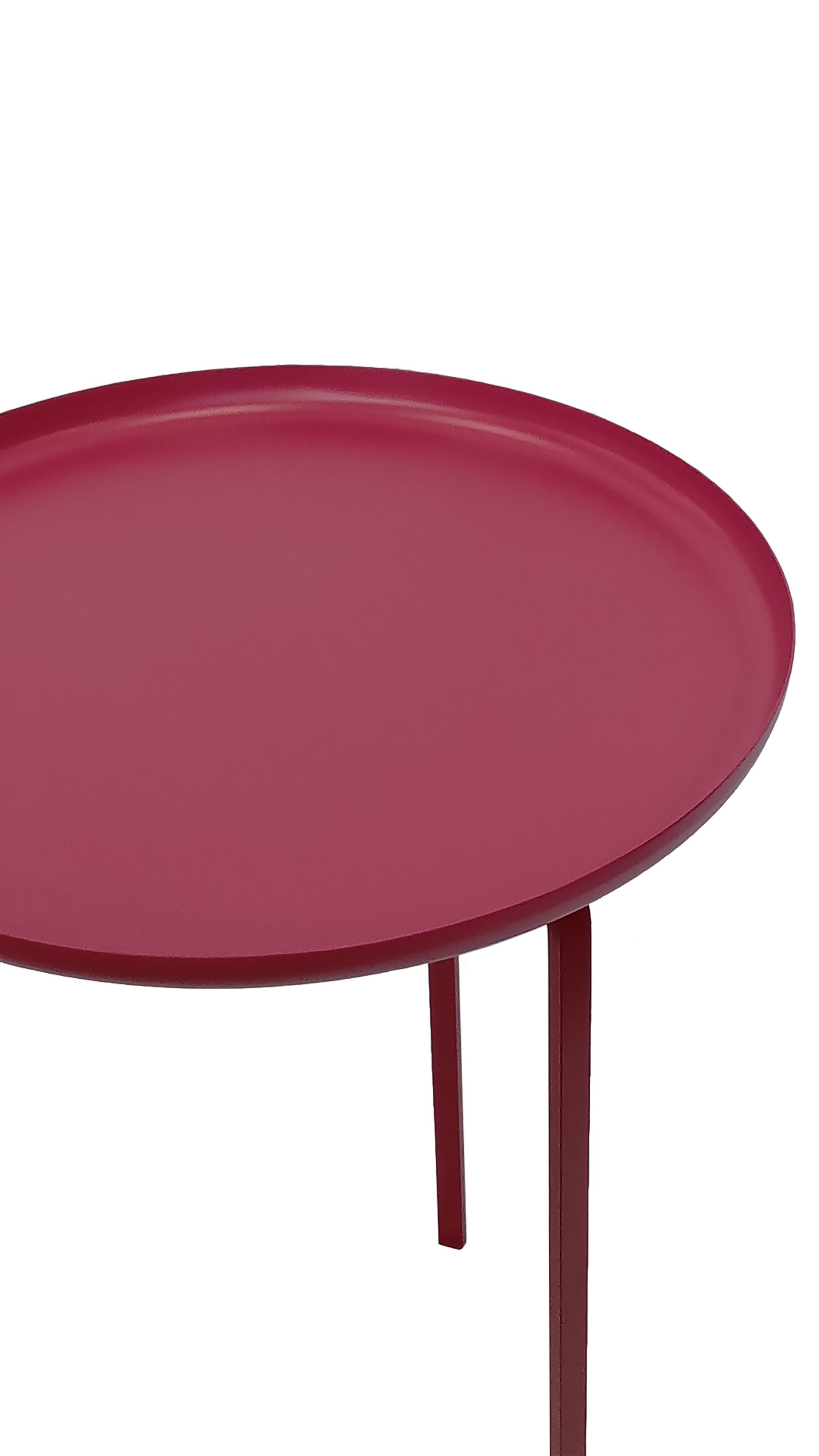 Fait main Table basse concave italienne contemporaine en acier, II Cugino par Errante en vente