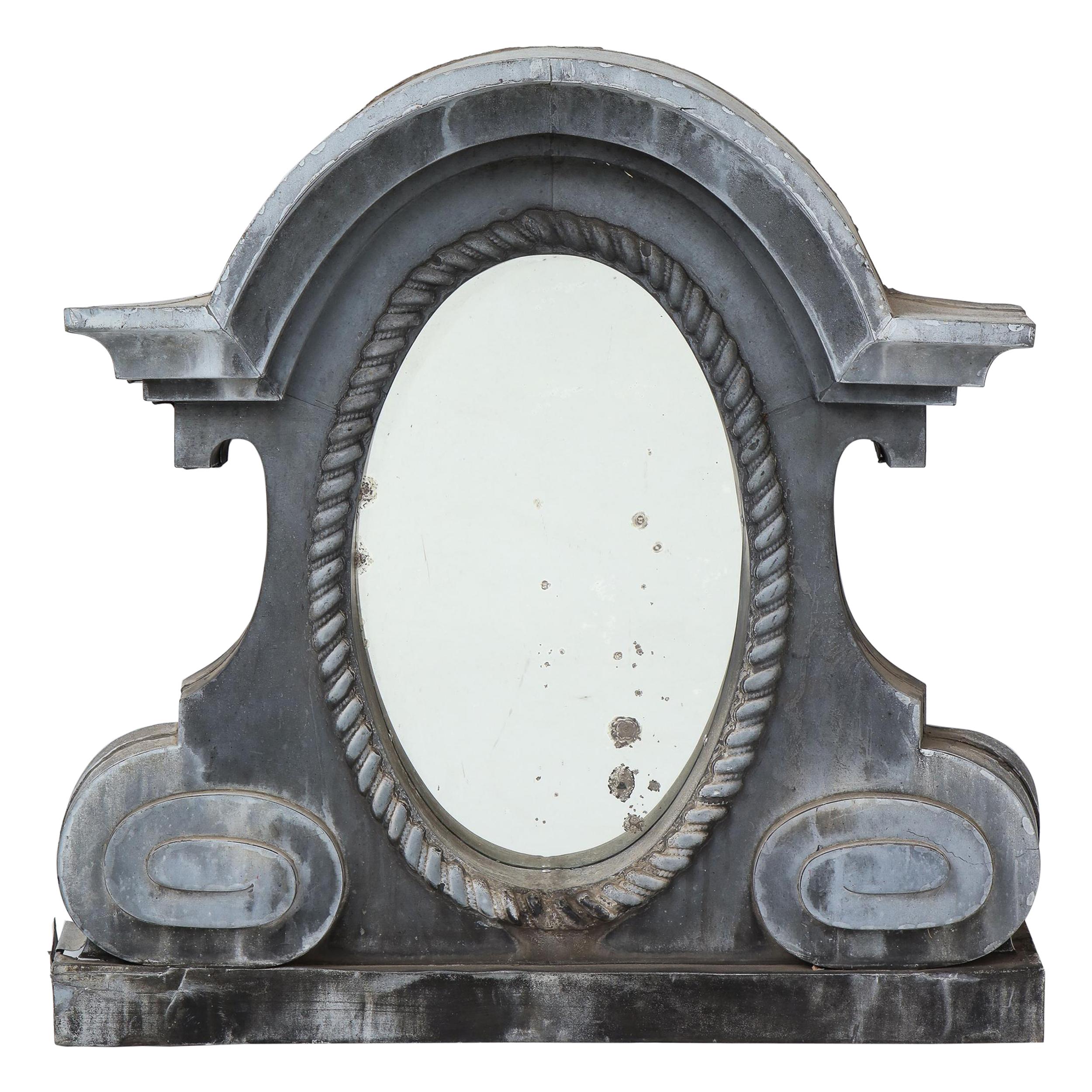 Antique French Oeil de Boeuf Mirror
