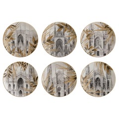 Il Duomo che non c'è , Six Contemporary Platters with Decorative Design