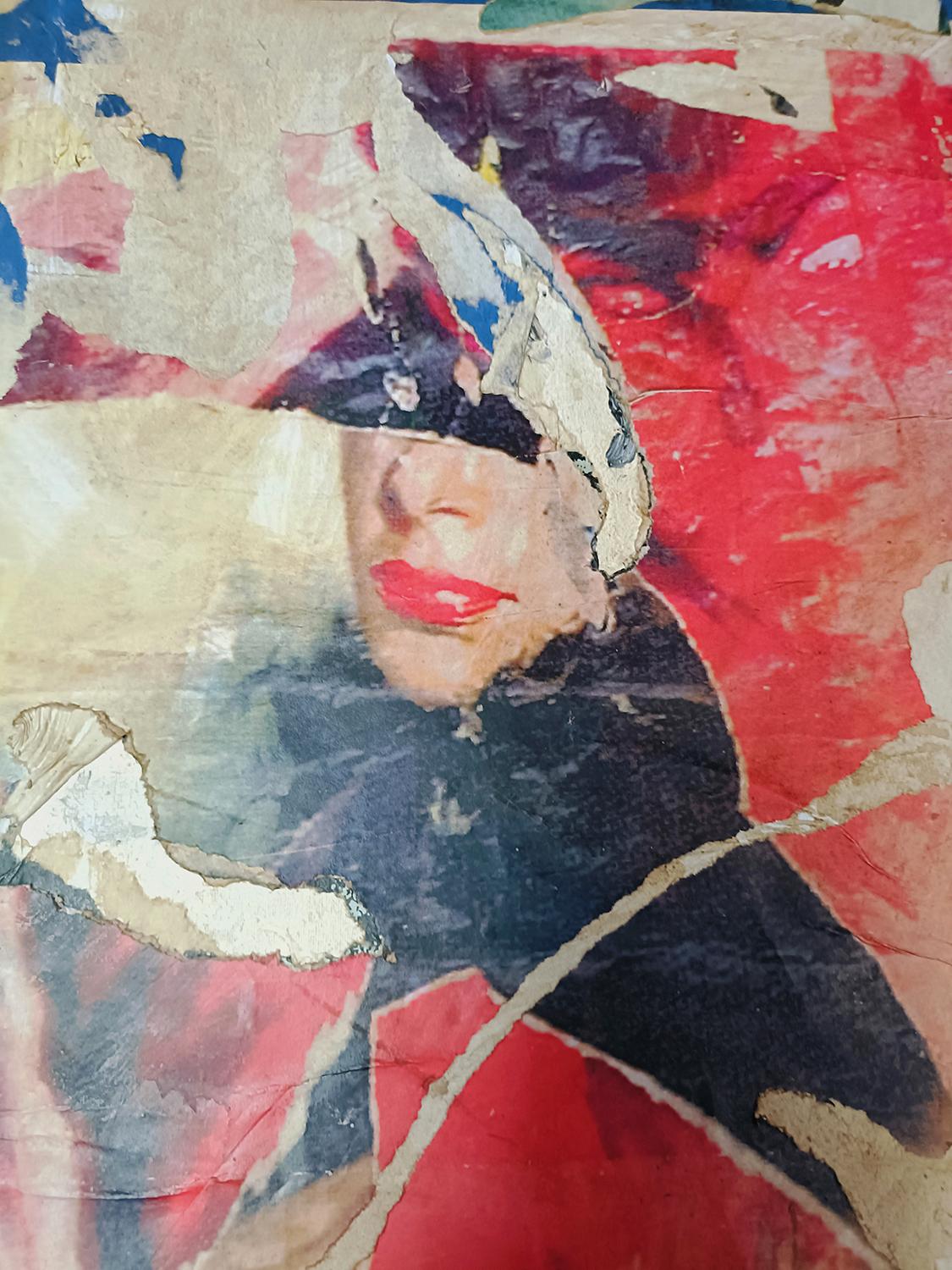 The Waterfront, Druck und Decollager auf Crta Hommage an Mimmo Rotella, Italien (Italian) im Angebot