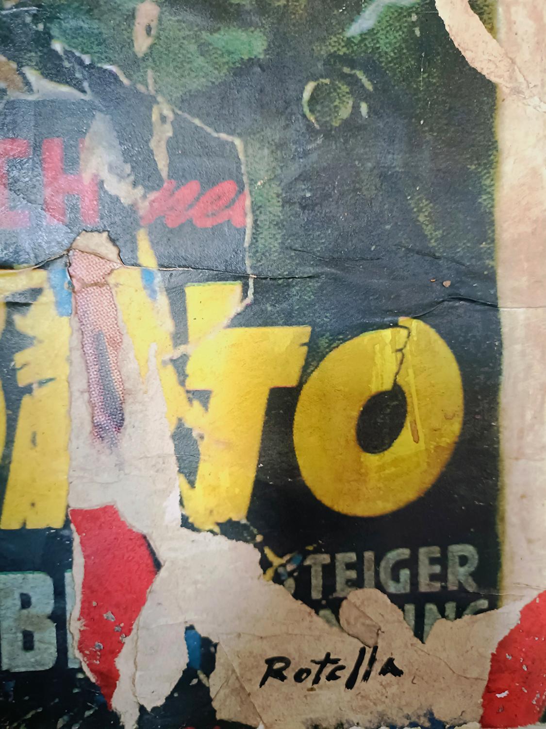 The Waterfront, Druck und Decollager auf Crta Hommage an Mimmo Rotella, Italien (Late 20th Century) im Angebot