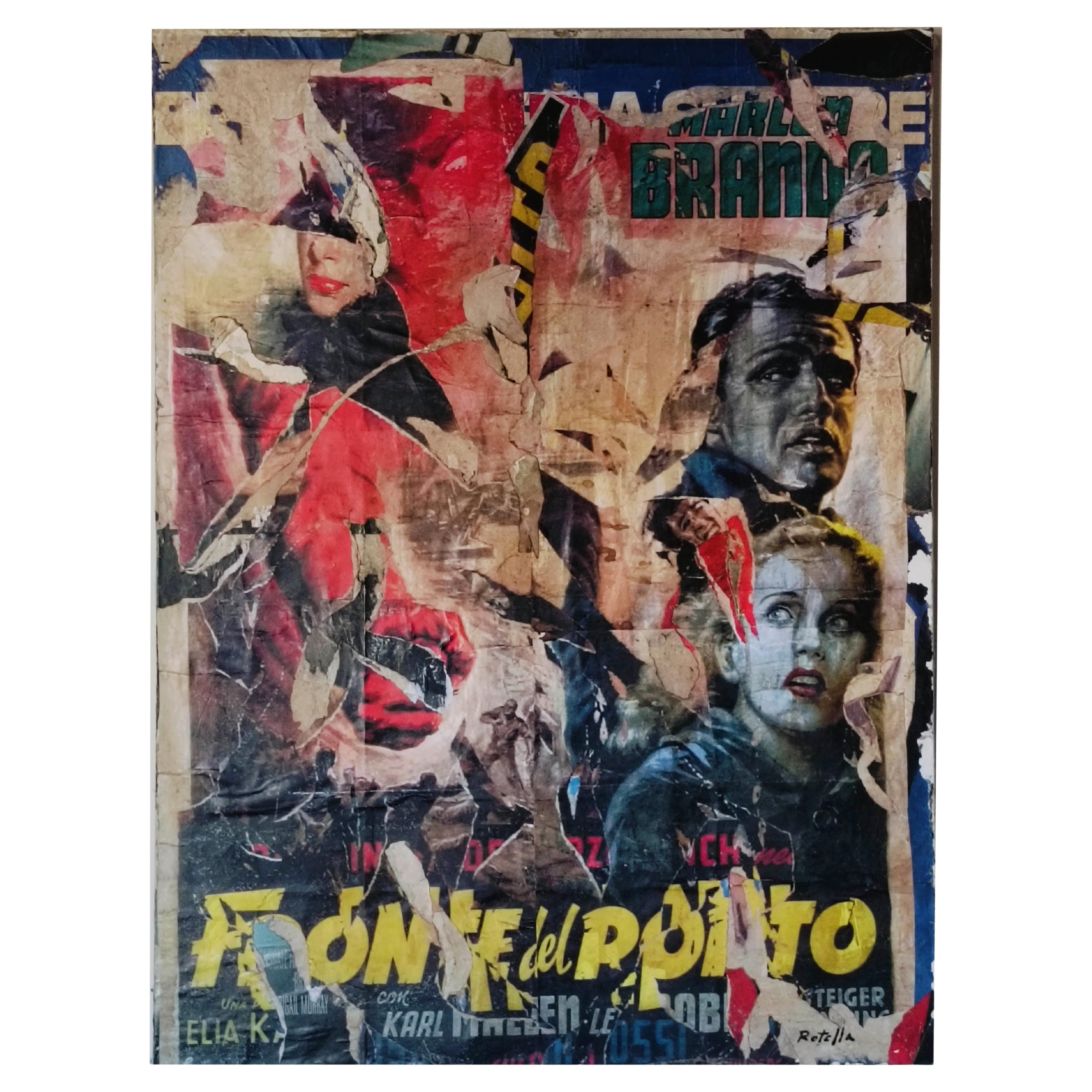 The Waterfront, Print and Decollager on Crta Hommage à Mimmo Rotella, Italie