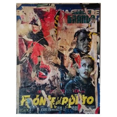 The Waterfront, Print and Decollager on Crta Tribute to Mimmo Rotella, Italy