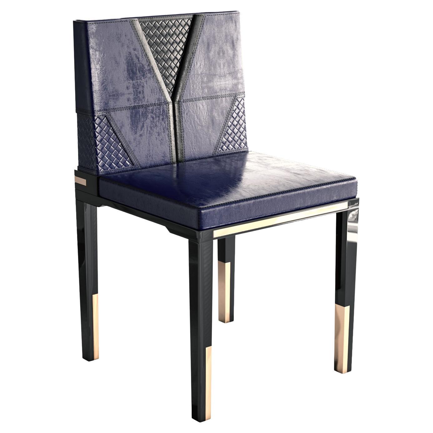 "il Gabbiano" Chair with Bronze Details and Tailor Made Leather, Istanbul For Sale
