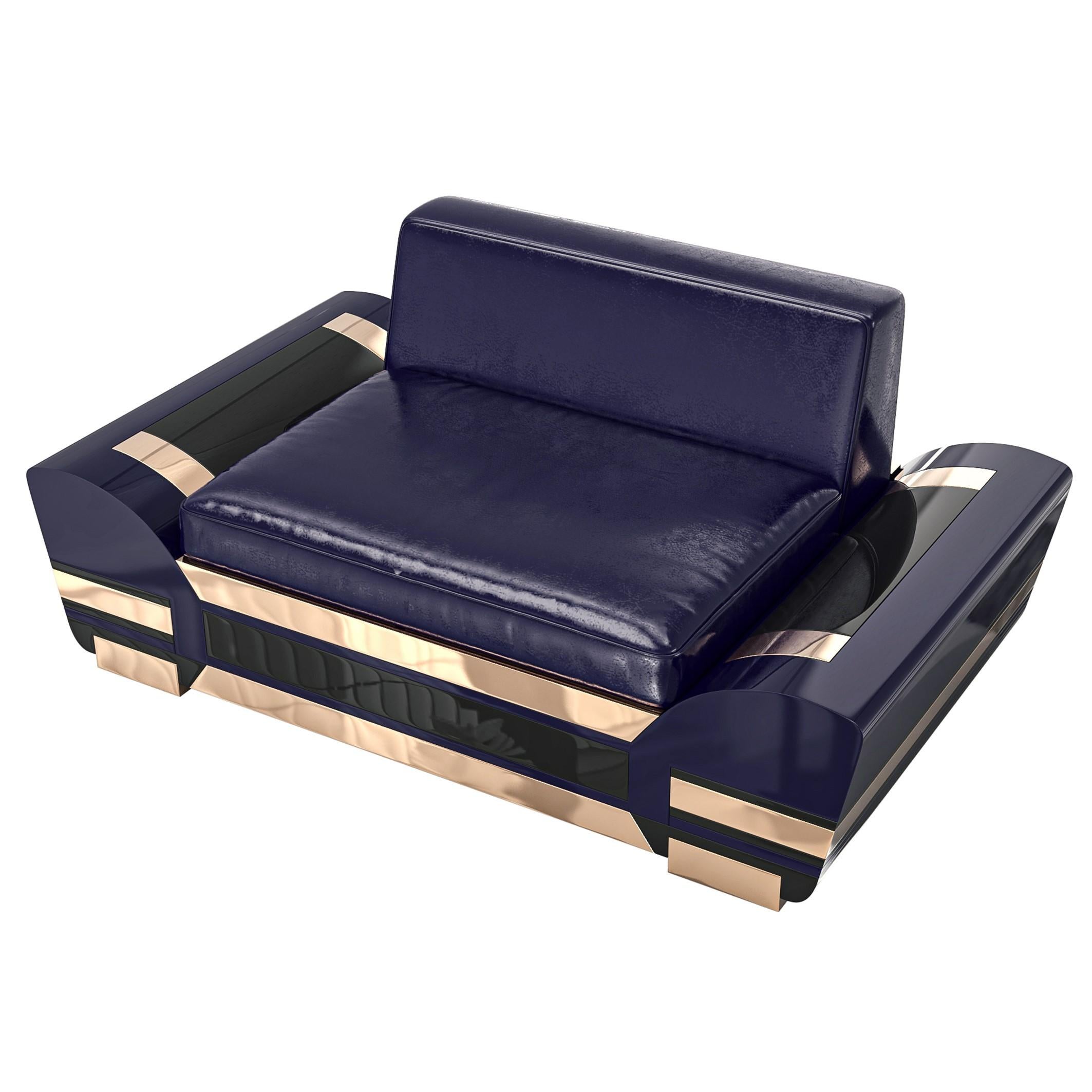 Clubsessel „il Gabbiano“ aus Edelstahl und Bronze mit Edelstahldetails, Istanbul im Angebot 3