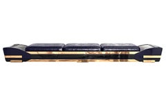 "il Gabbiano" Daybed with Stainless Steel and Bronze Details, Istanbul