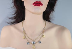 Il Gioiello Yellow and White Gold Flower Necklace