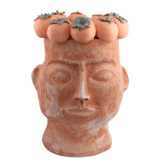 Il Goloso con Kaki Figürliche Terracotta-Vase