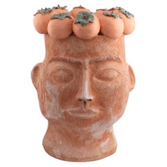 Il Goloso con Kaki Figürliche Terracotta-Vase