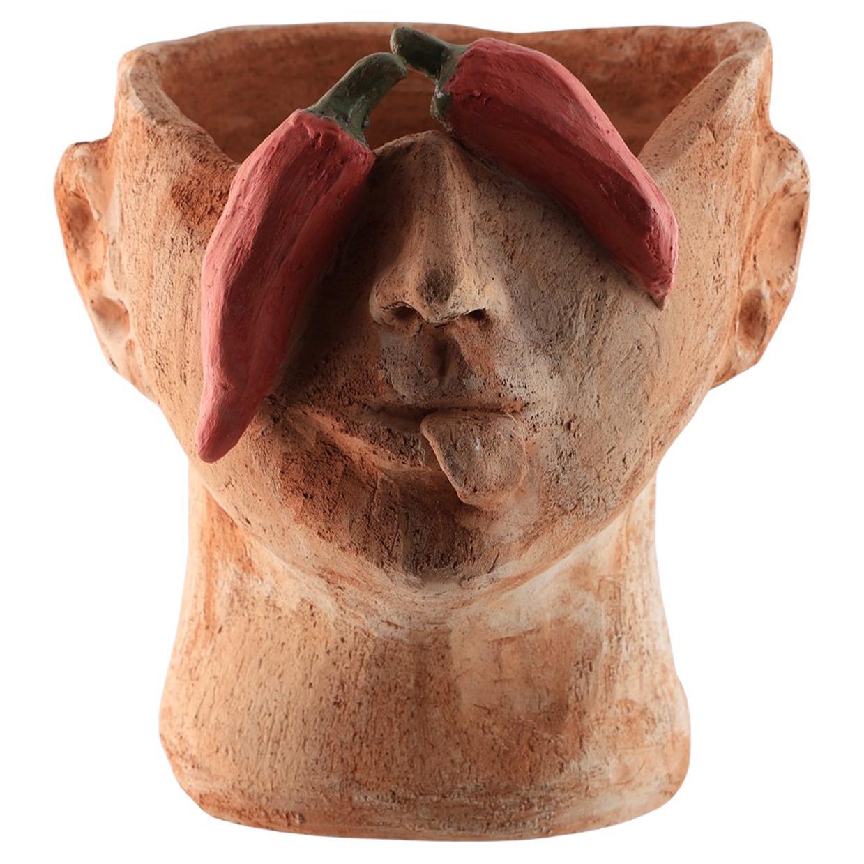 Il Goloso piccolo con peperoncini Figurative Vase