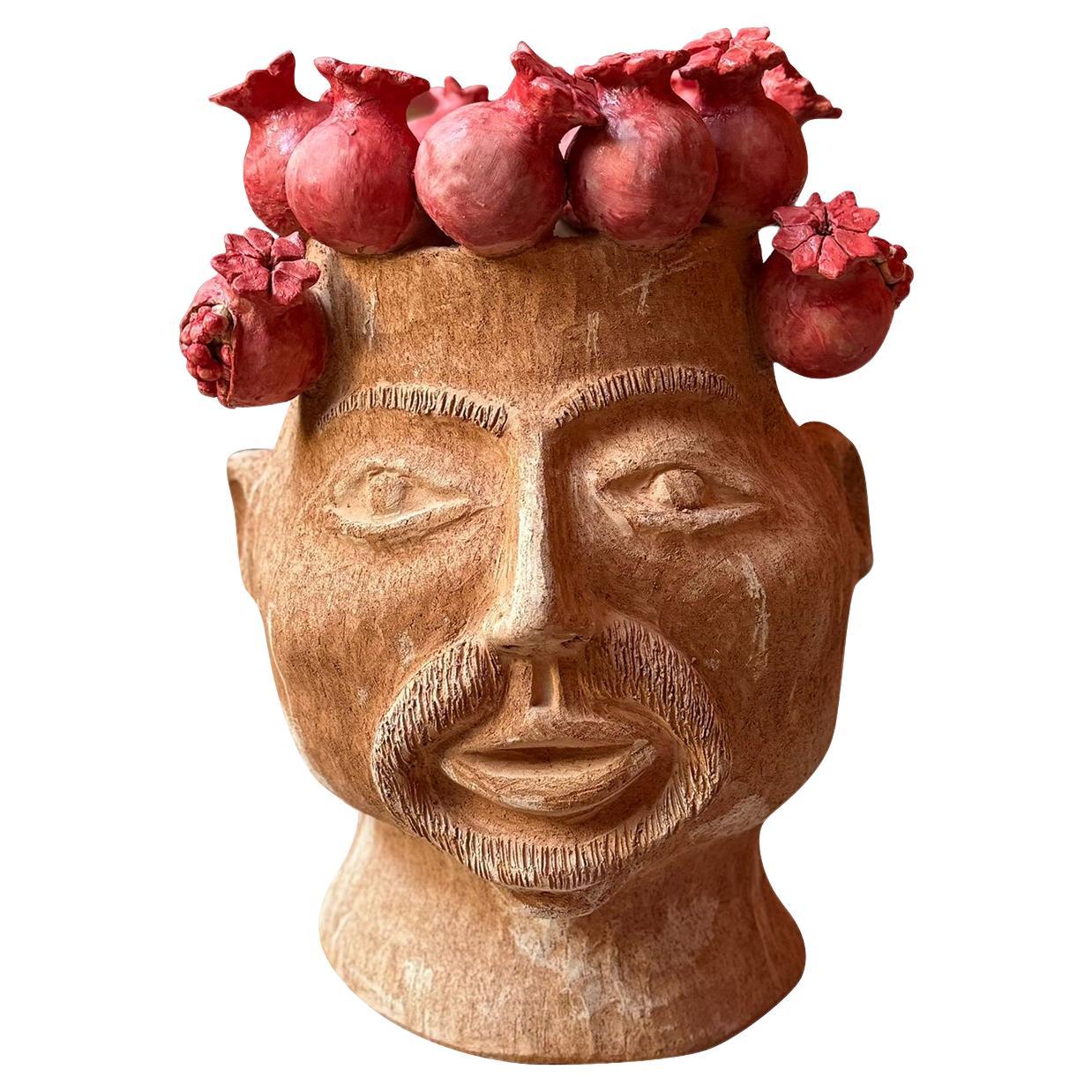 Il Grande Goloso con melograni Figurative Vase