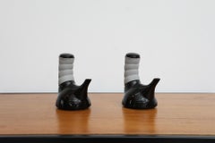 "Il Litro" Schwarze Keramik-Teekanne von Nicolaï Carels für The Meccano Company, 1997