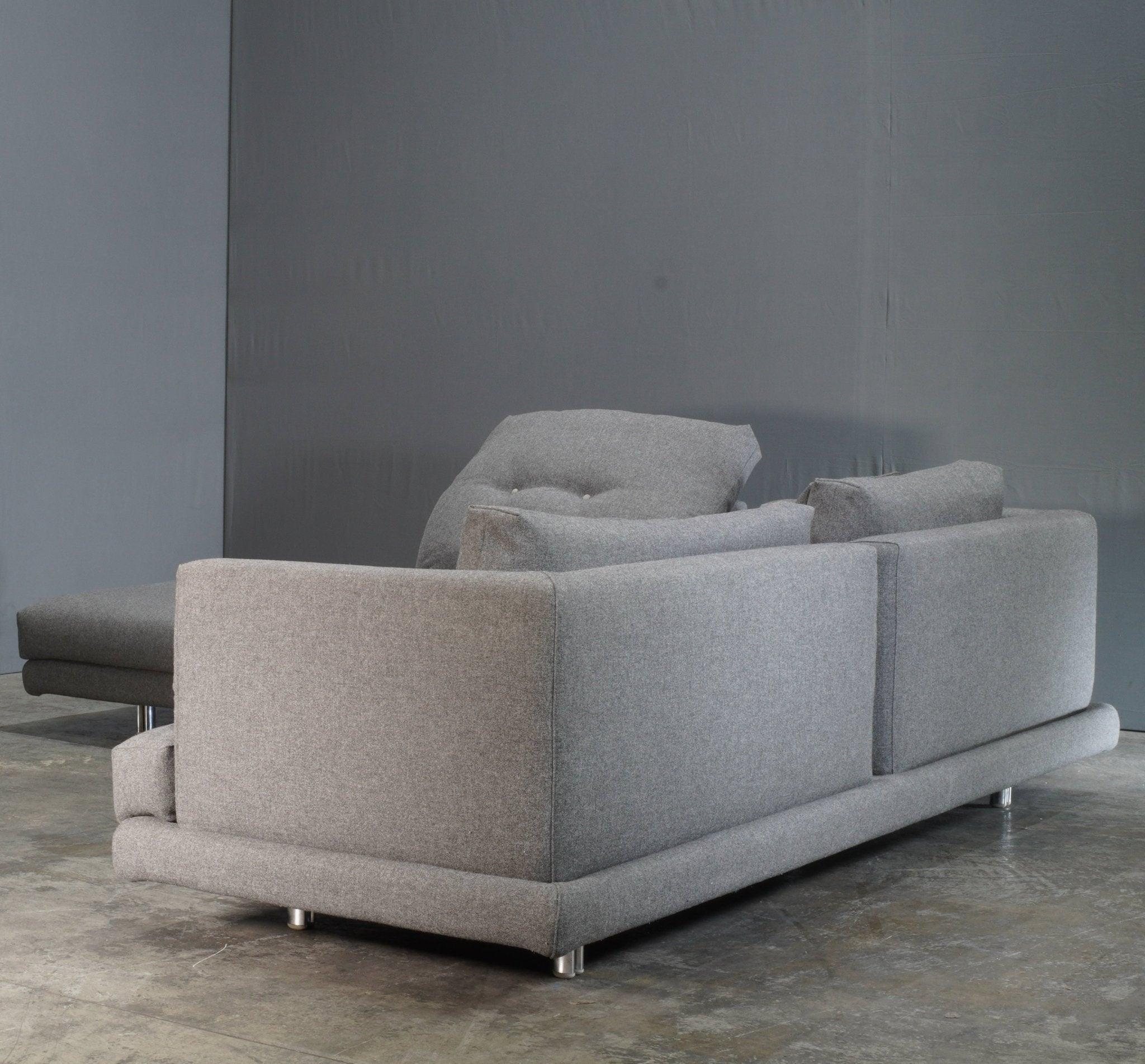 Modern Il Loft Mercury Line Modular Grey Sofa by Giorgio Saporiti