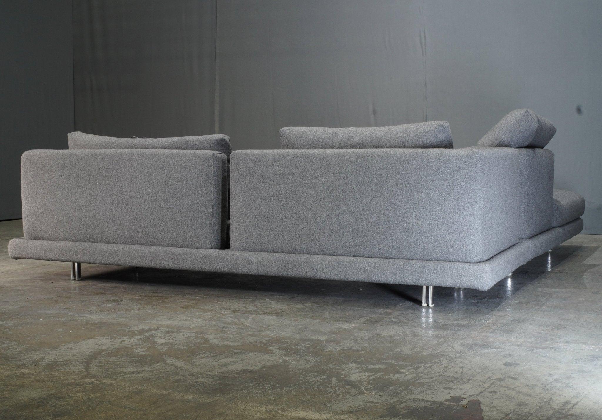 Contemporary Il Loft Mercury Line Modular Grey Sofa by Giorgio Saporiti