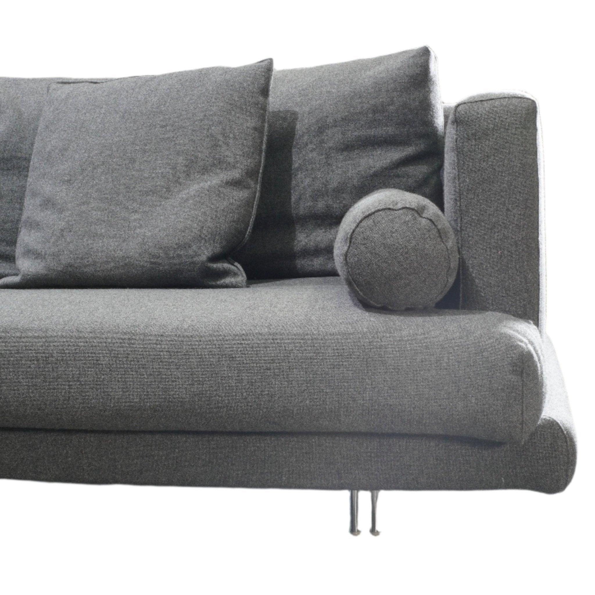 Fabric Il Loft Mercury Line Modular Grey Sofa by Giorgio Saporiti