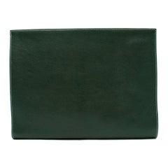 Il Micio Green Goatskin A4 Folio Document Case