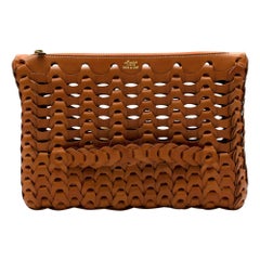 Il Micio Hidetaka Fukaya Brown Leather Woven Bag