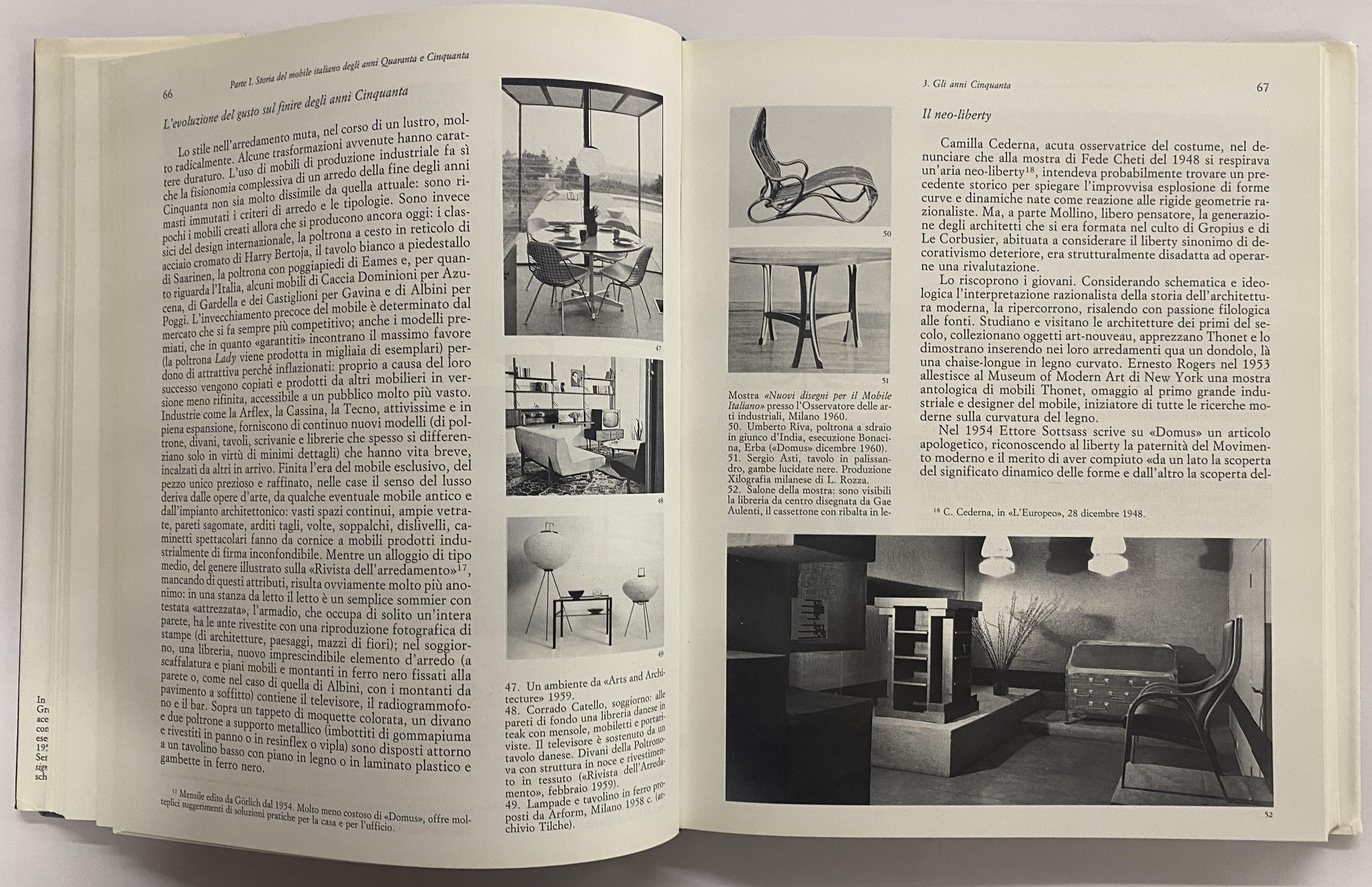 Paper Il Mobile Italiano Degli Anni 40 e 50 by Irene de Guttry (Book) For Sale