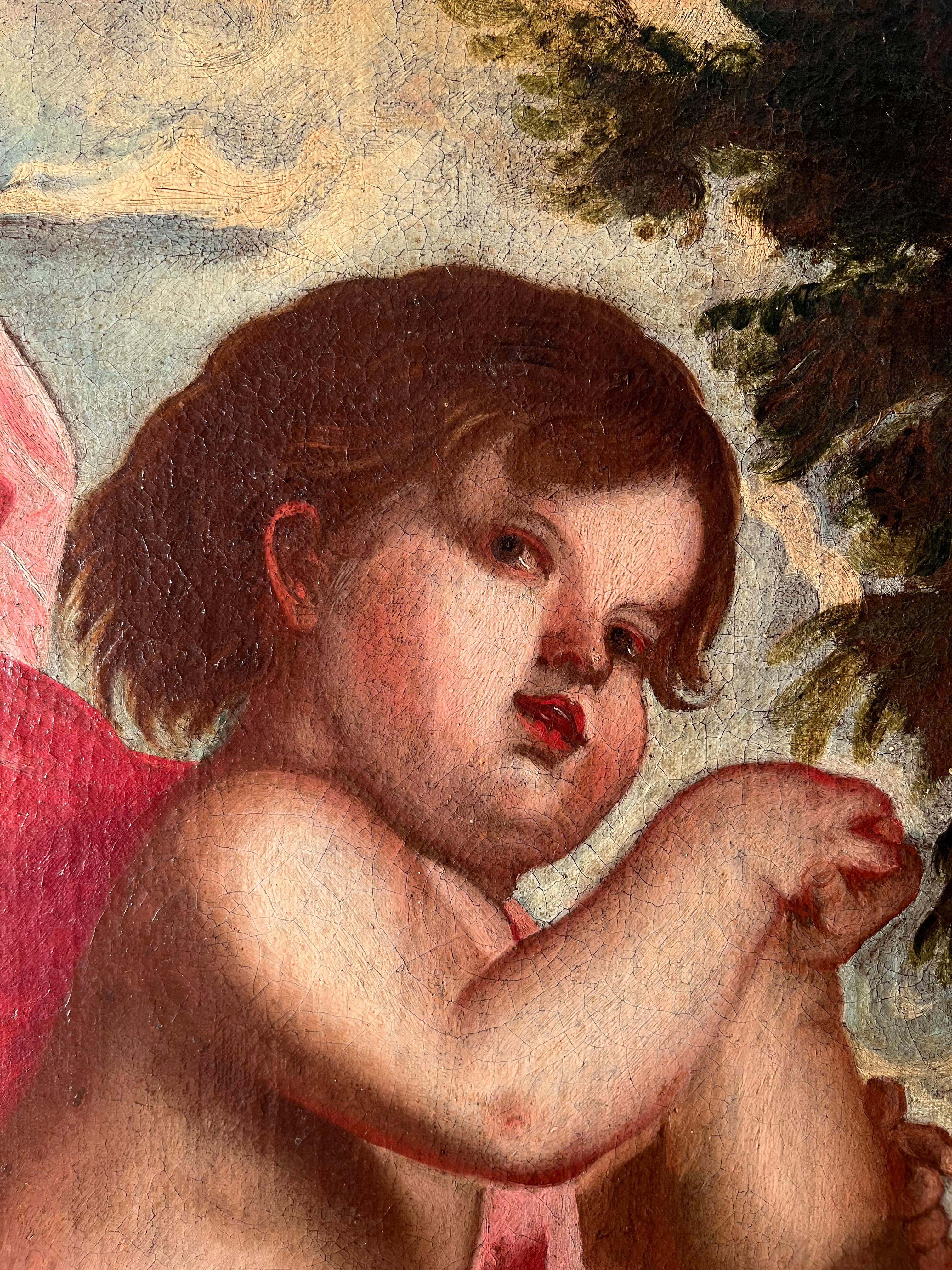 Alessandro Leone Varotari, detto il Padovanino (Padua, Italien, 1588 - Venedig, Italien, 1649)
Titel: Putti-Paar
Medium: Öl auf Leinwand
Maße: ohne Rahmen 83 × 66 cm - mit Rahmen 97,4 x 80,3 x 6,5 cm
Nicht unterzeichnet

Alessandro Leone Varotari,