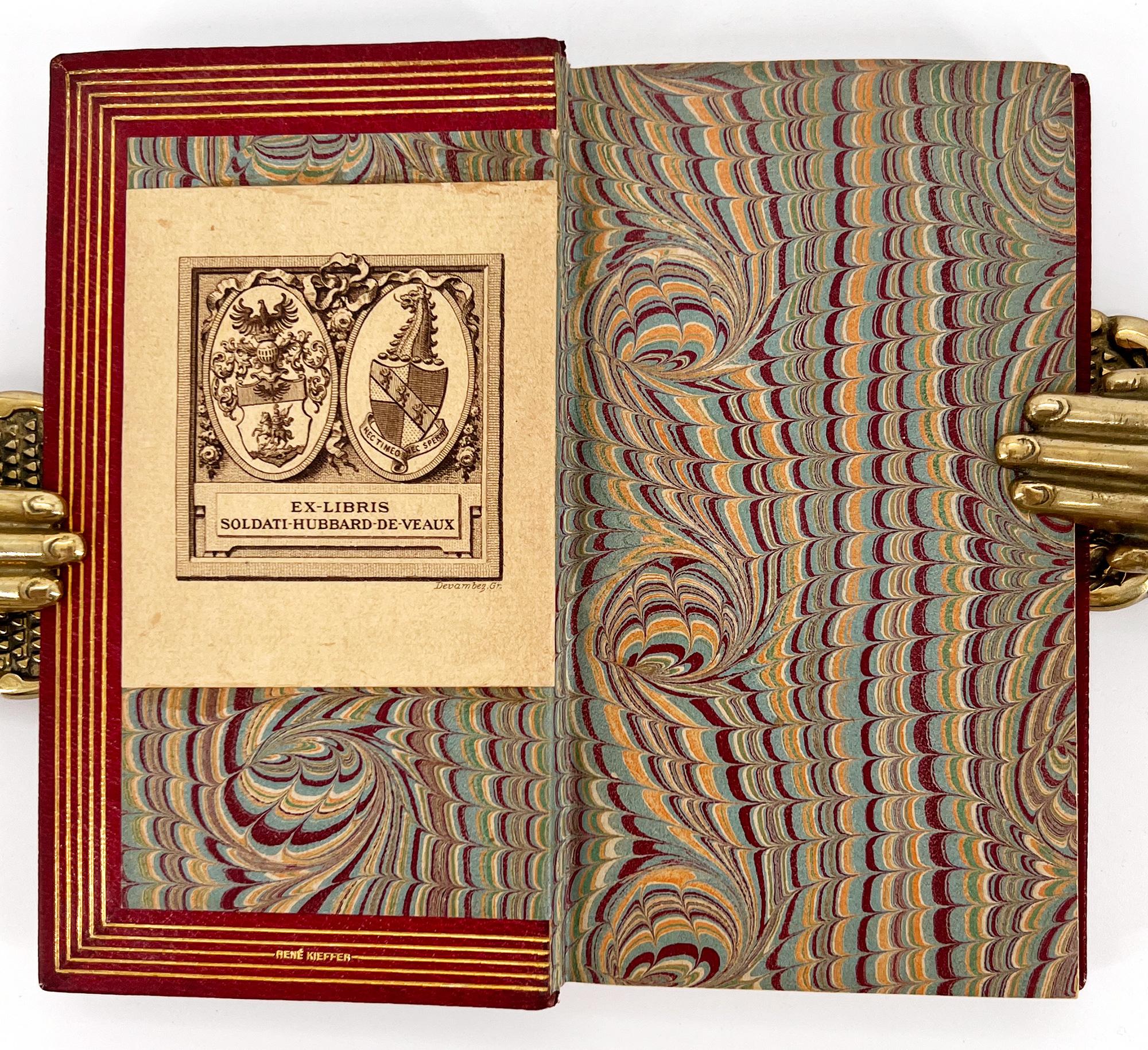 Guarini, Giovanni Battista
Il pastor fido; Tragicomedia pastorale

Tours: Giametto Metaieri, 1592
12mo5 1/2 x 3 inches (140 x 76 mm); 146 pp. including a sonnet in French by R. Brisset and a page of errata. Title page with decorative border and