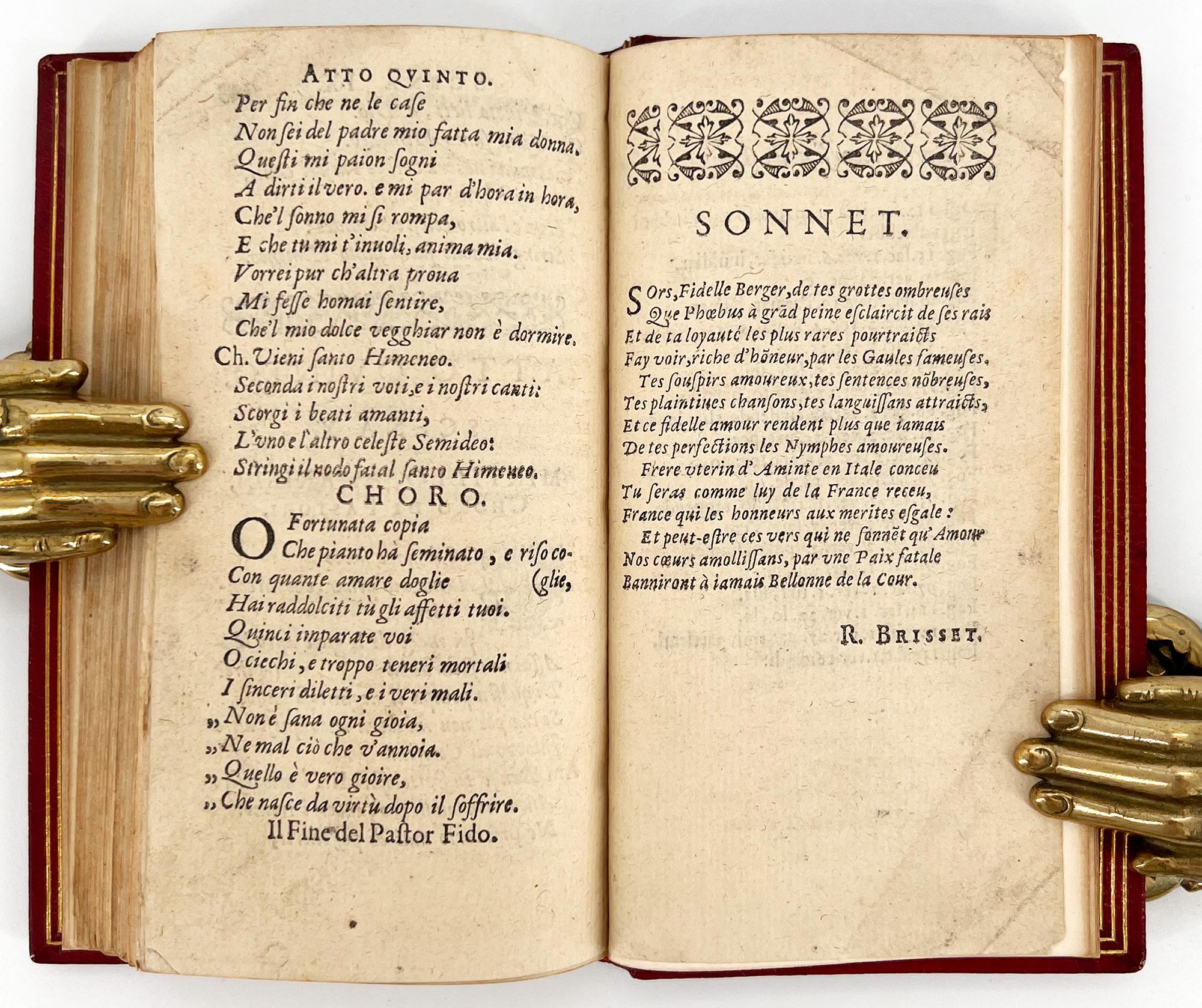 Il pastor fido, tragicommedia pastorale - by G. B. Guarini - 1597 In Excellent Condition For Sale In Middletown, NY