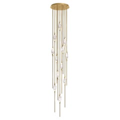 "Il Pezzo 12 Cluster Chandelier" - height 320cm/126" - gold finish - crystal