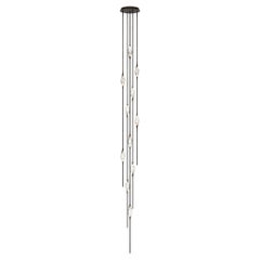 "Il Pezzo 12 Cluster Chandelier" - height 480cm/189" - black and gold finish