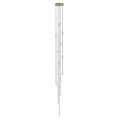 "Il Pezzo 12 Cluster Chandelier" - height 480cm/189" - nickel - crystal - LEDs