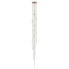 "Il Pezzo 12 Cluster Chandelier" - height 480cm/189" - satin brass - crystal