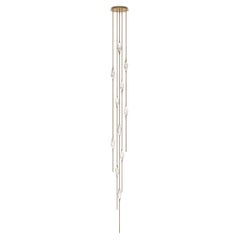 "Il Pezzo 12 Cluster Chandelier" - height 480cm/189" - satin brass - crystal