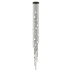 "Il Pezzo 12 Cluster Chandelier" - height 500cm/197" - black and polished brass