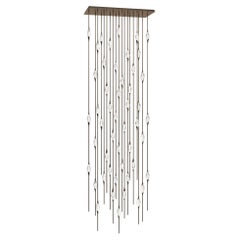 "Il Pezzo 12 Cluster Chandelier" - height 500cm/197" - bronze - crystal - LEDs