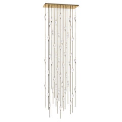 "Il Pezzo 12 Cluster Chandelier" - height 500cm/197" - gold finish - crystal