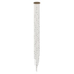 "Il Pezzo 12 Cluster Chandelier" - height 700cm/275" - bronze - crystal - LEDs