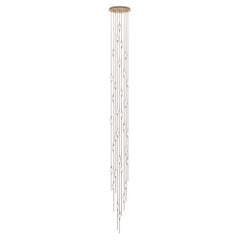 "Il Pezzo 12 Cluster Chandelier" - height 700cm/275" - satin brass - crystal