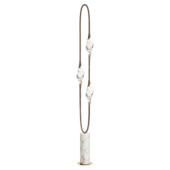 "Il Pezzo 12 Floor Lamp" - bronze - calacatta gold marble - crystals - LEDs