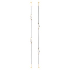 "Il Pezzo 12 Floor to Ceiling" - Composition A - black and gold finish