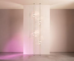 "Il Pezzo 12 Floor to Ceiling" - Composition A - satin brass and nickel finish